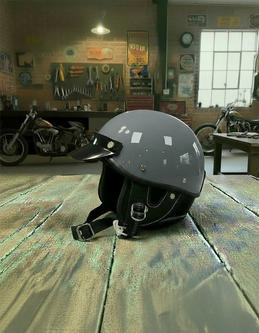 Retro Half Helmet - Gray