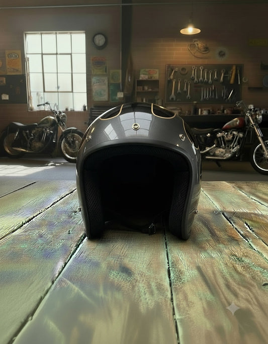 Retro 3/4 Helmet - Flat Black