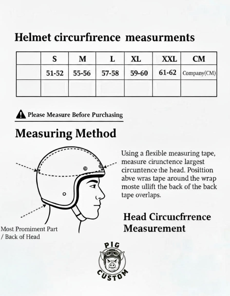 Retro 3/4 Helmet - Black
