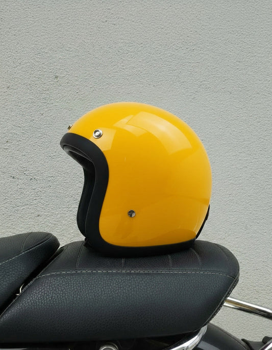 Retro 3/4 Helmet - Yellow