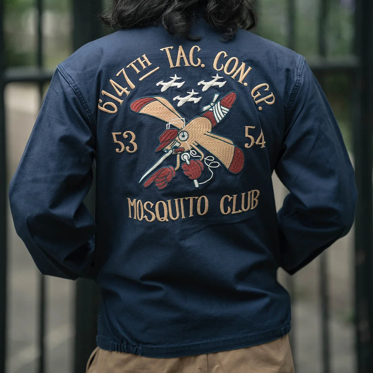 Vintage Korean War Mosquitoes Souvenir Tour Jacket Men