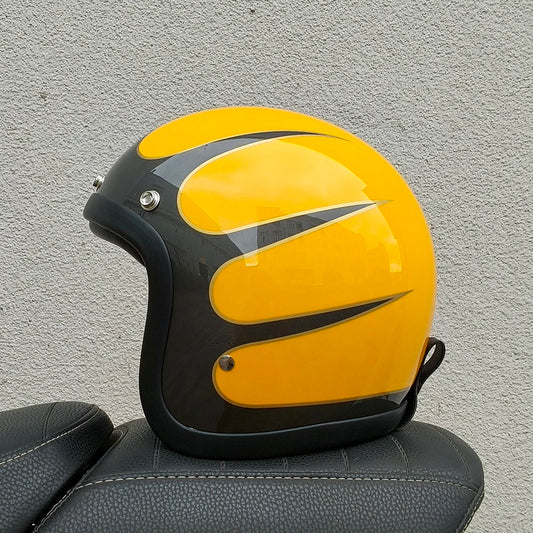 Retro 3/4 Helmet - Flat Yellow