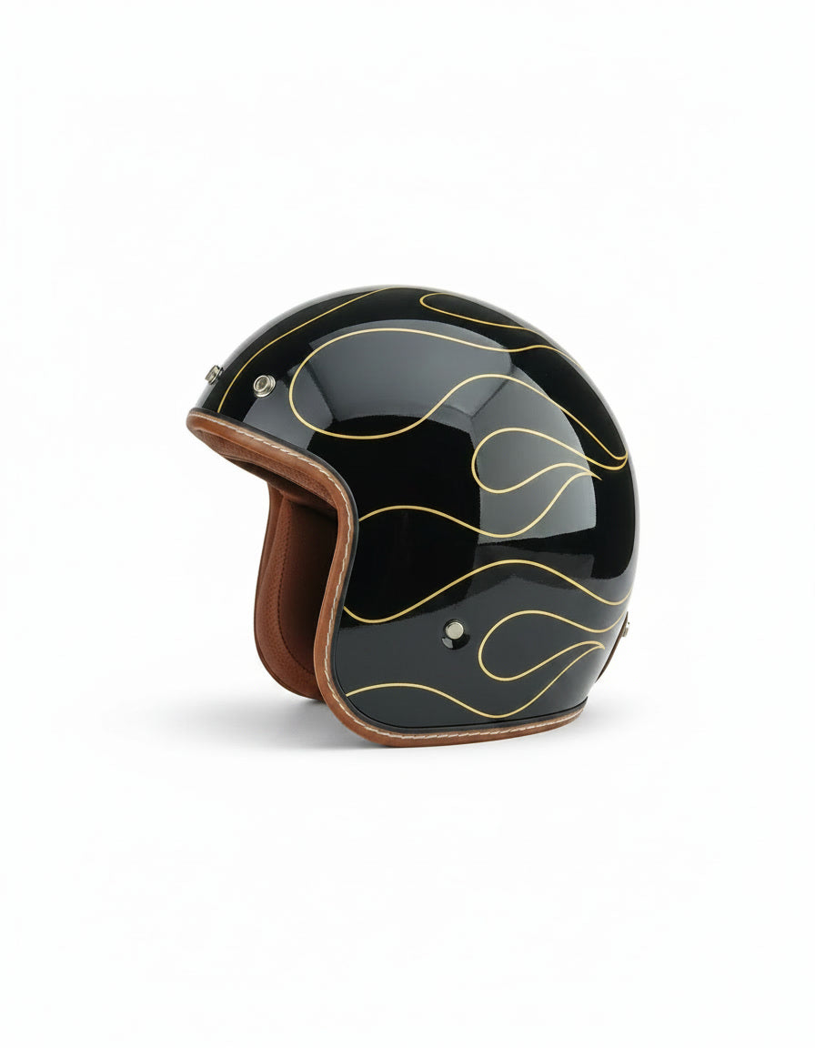 Retro 3/4 Helmet - Midnight