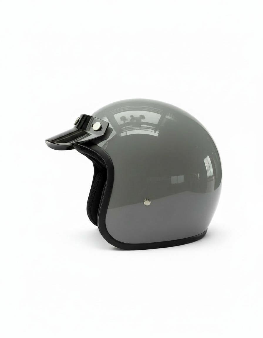 Retro 3/4 Helmet - Grey