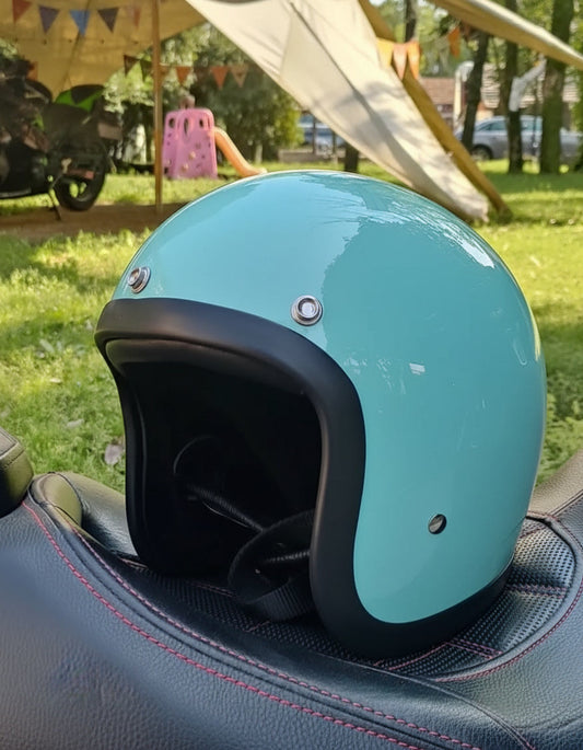 Retro 3/4 Helmet - Aqua