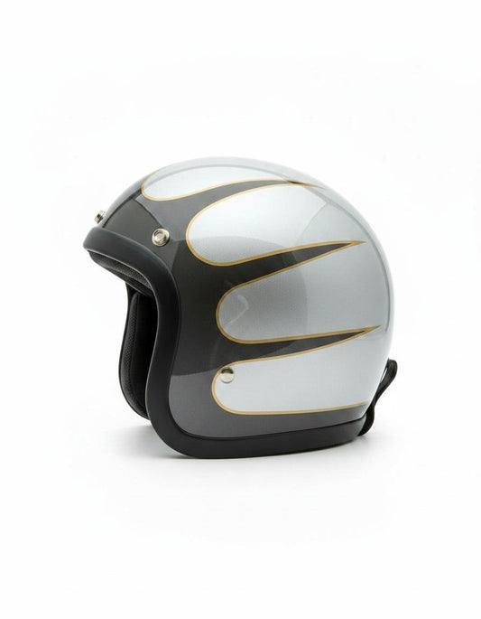 Retro 3/4 Helmet - Flat Grey