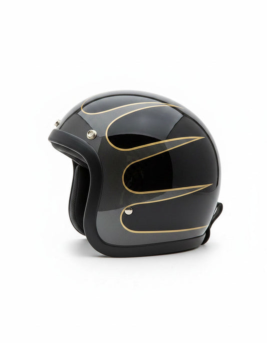 Retro 3/4 Helmet - Flat Black