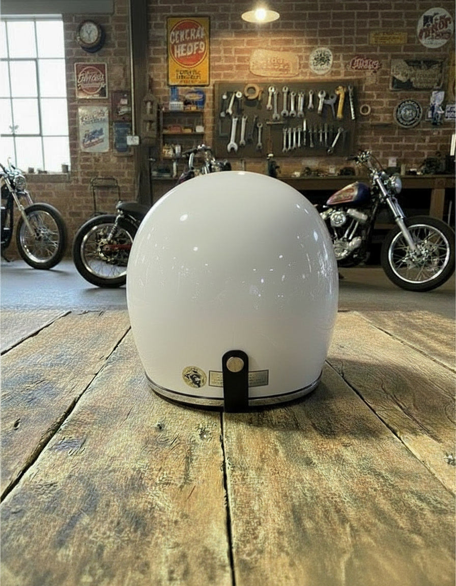 Retro 3/4 Helmet - White Veil