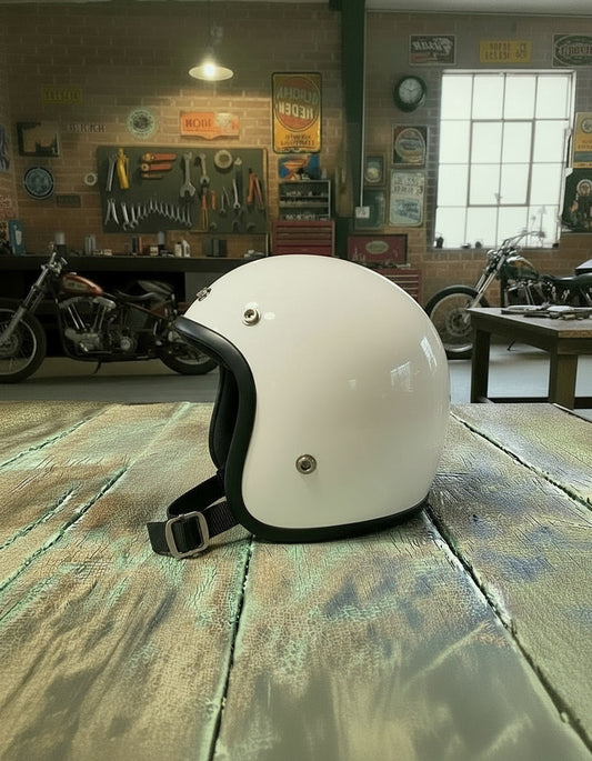 Retro 3/4 Helmet - White