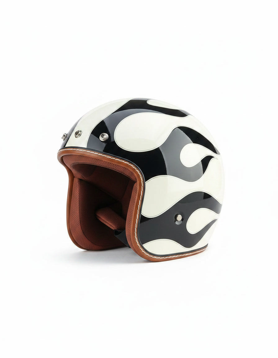 Retro 3/4 Helmet - Burnout