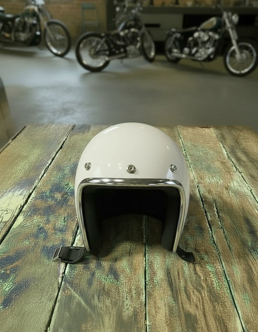Retro 3/4 Helmet - White Veil
