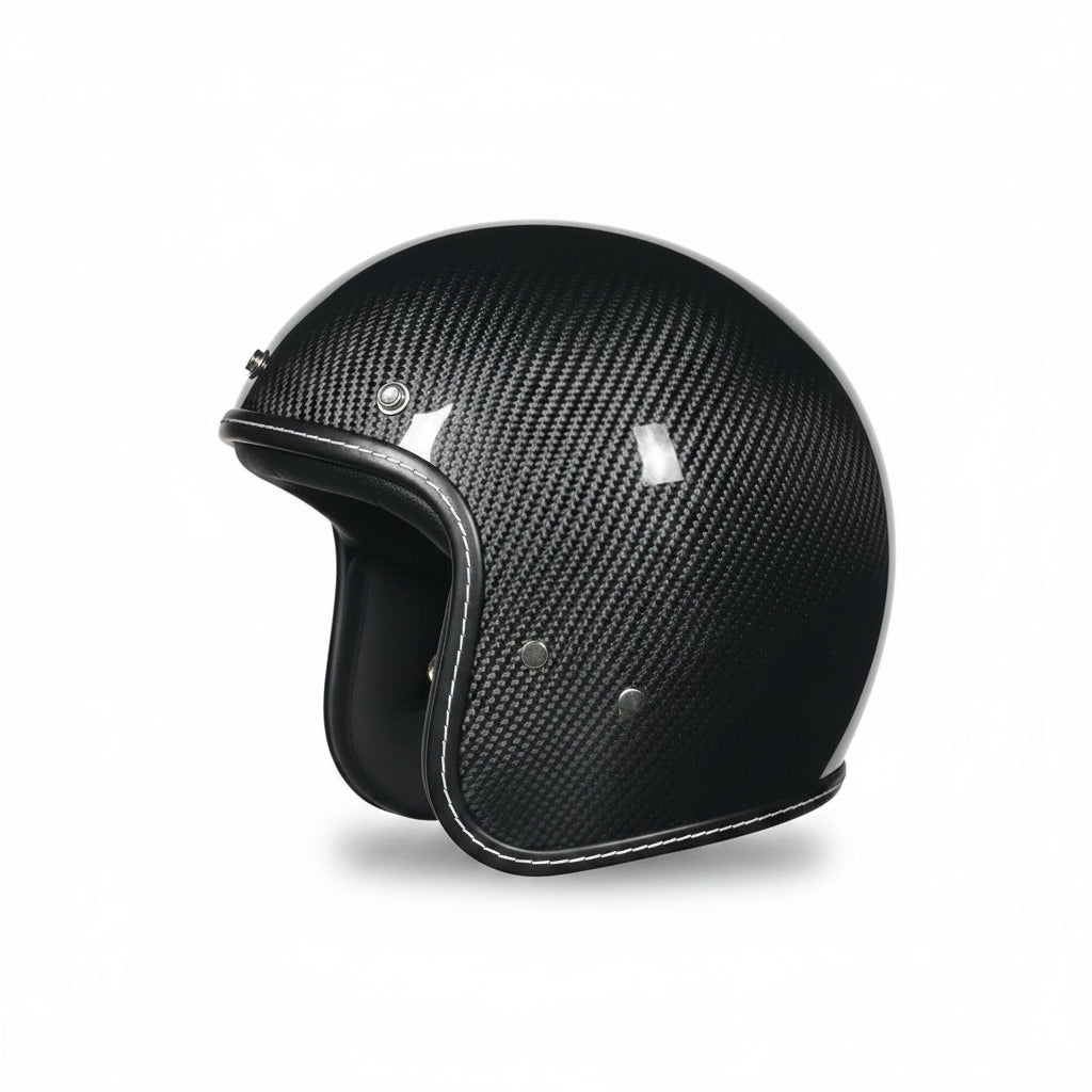 Retro 3/4 Helmet - Raw Carbon