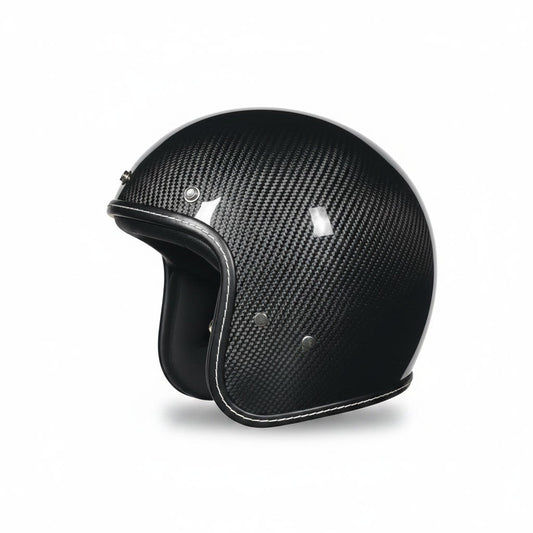 Retro 3/4 Helmet - Raw Carbon