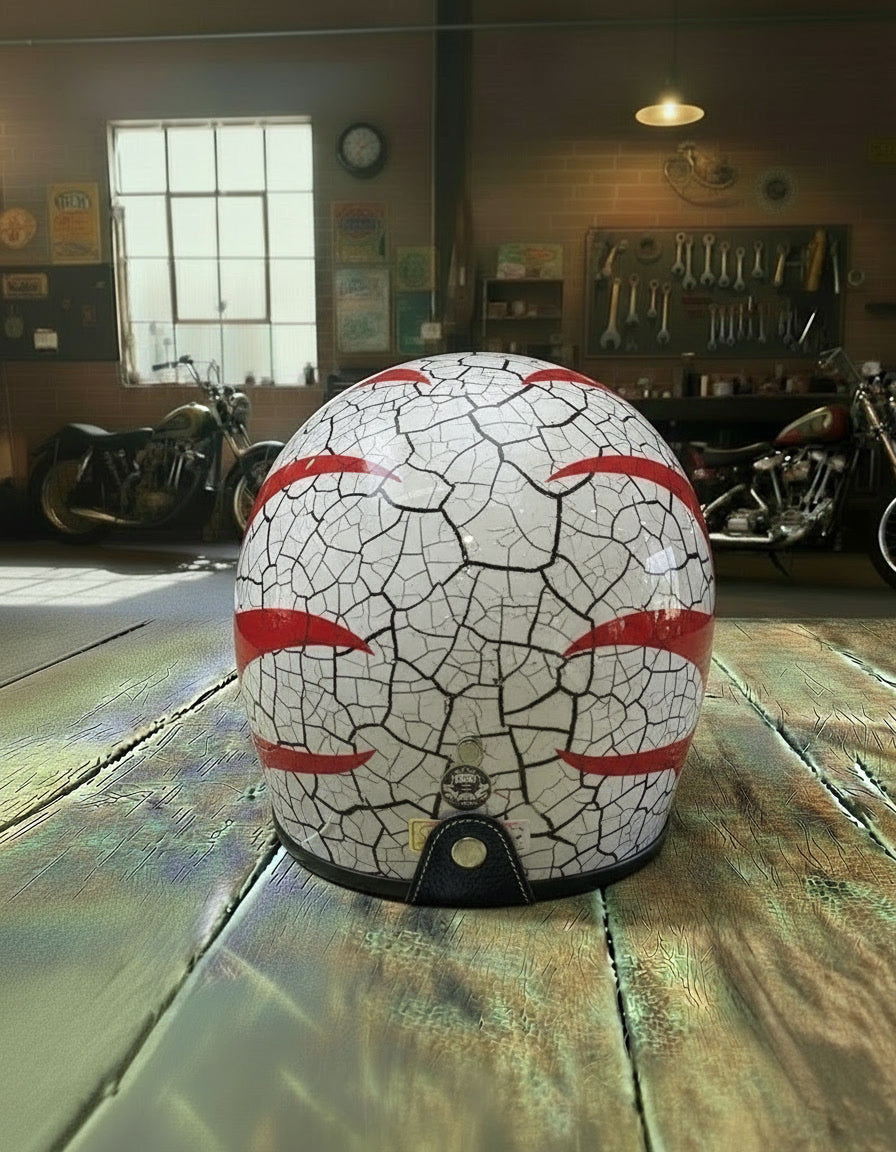 Retro 3/4 Helmet - Flat Cracked