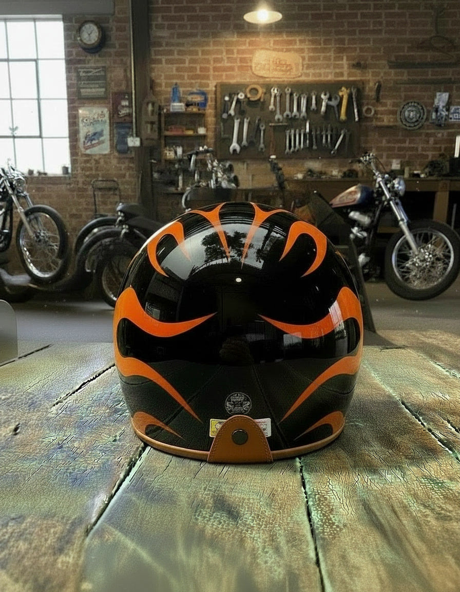 Retro 3/4 Helmet – Hellfire