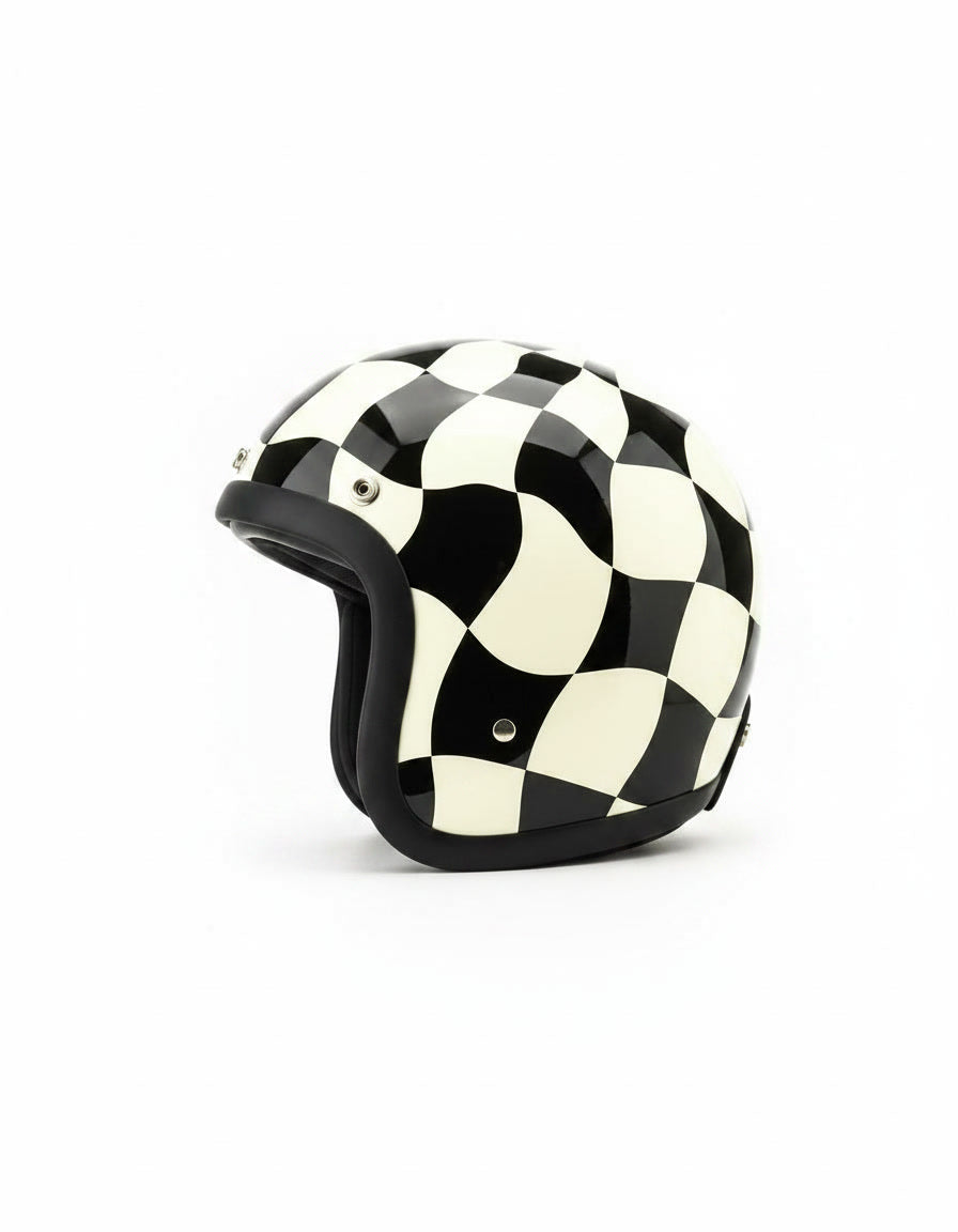 Retro 3/4 Helmet - Chess