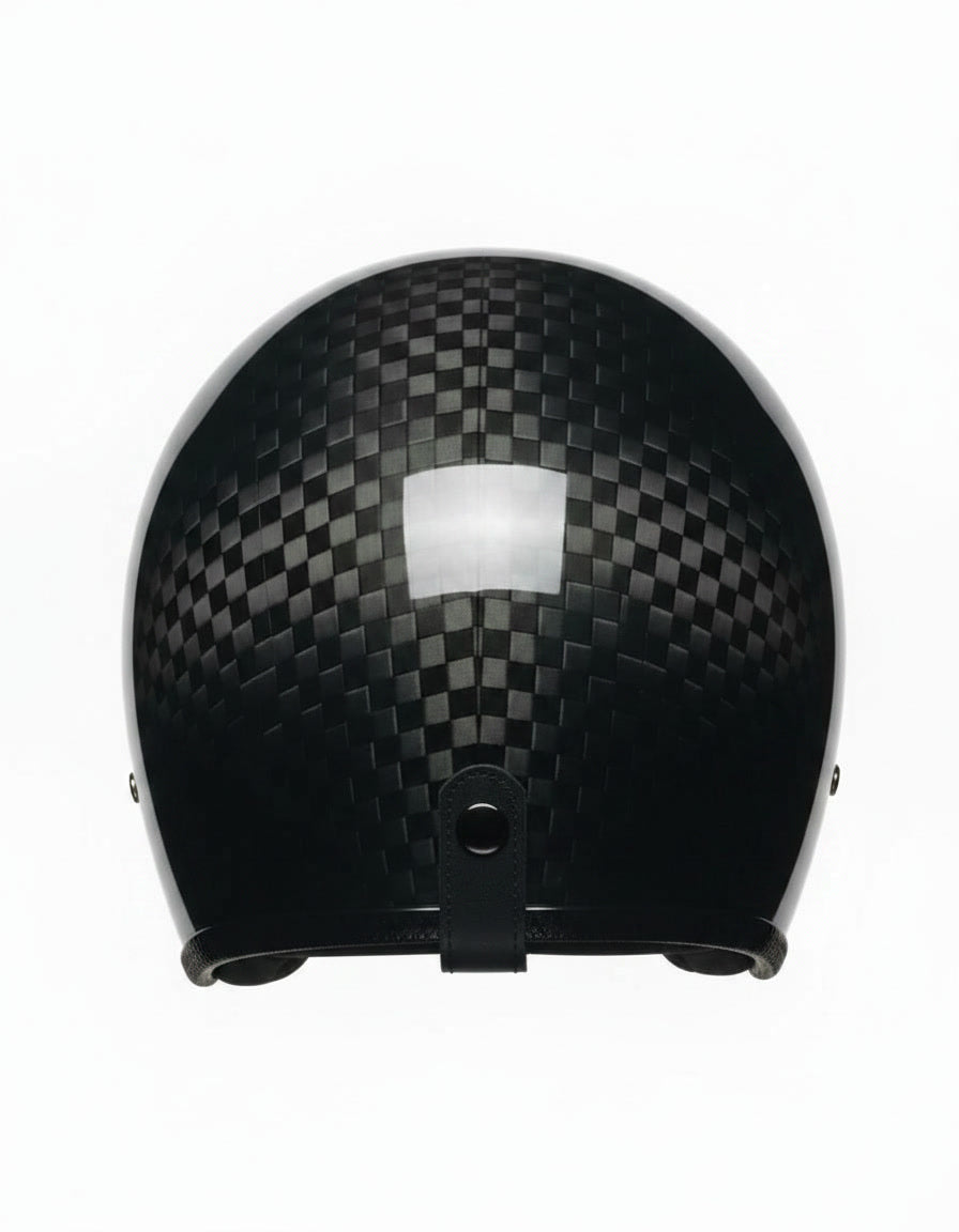 Retro 3/4 Helmet - Chess Carbon