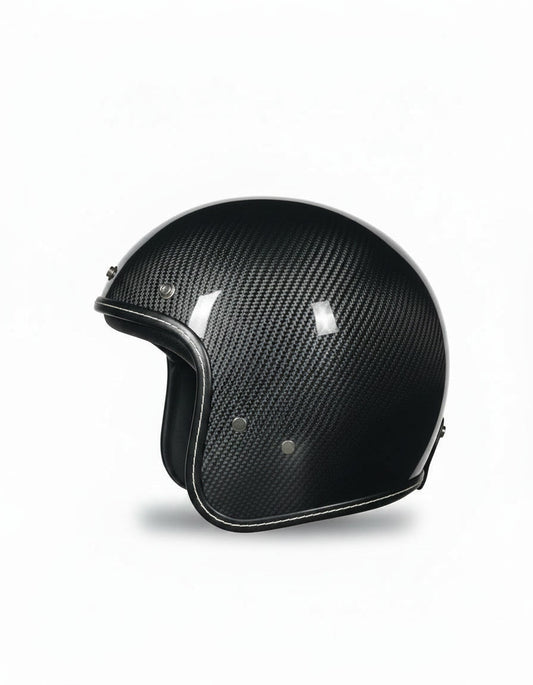 Retro 3/4 Helmet - Raw Carbon