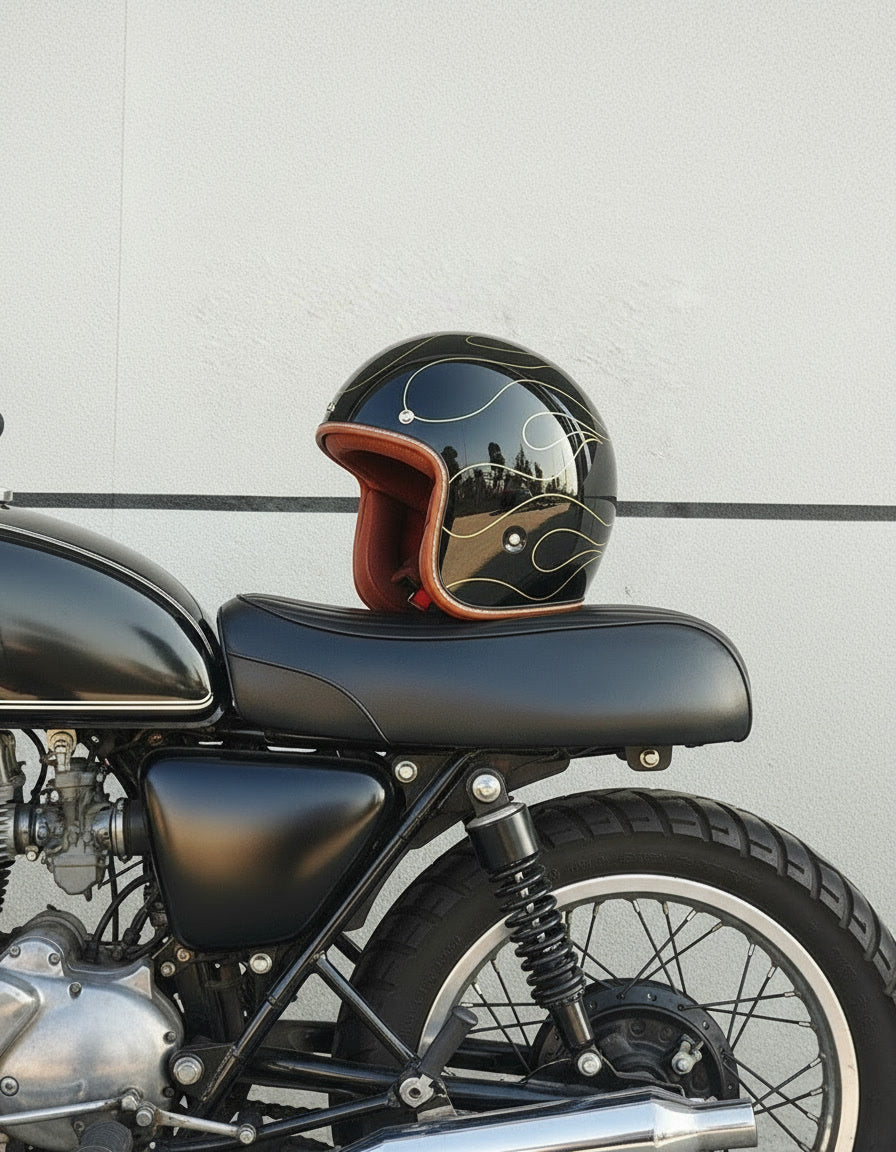 Retro 3/4 Helmet - Midnight
