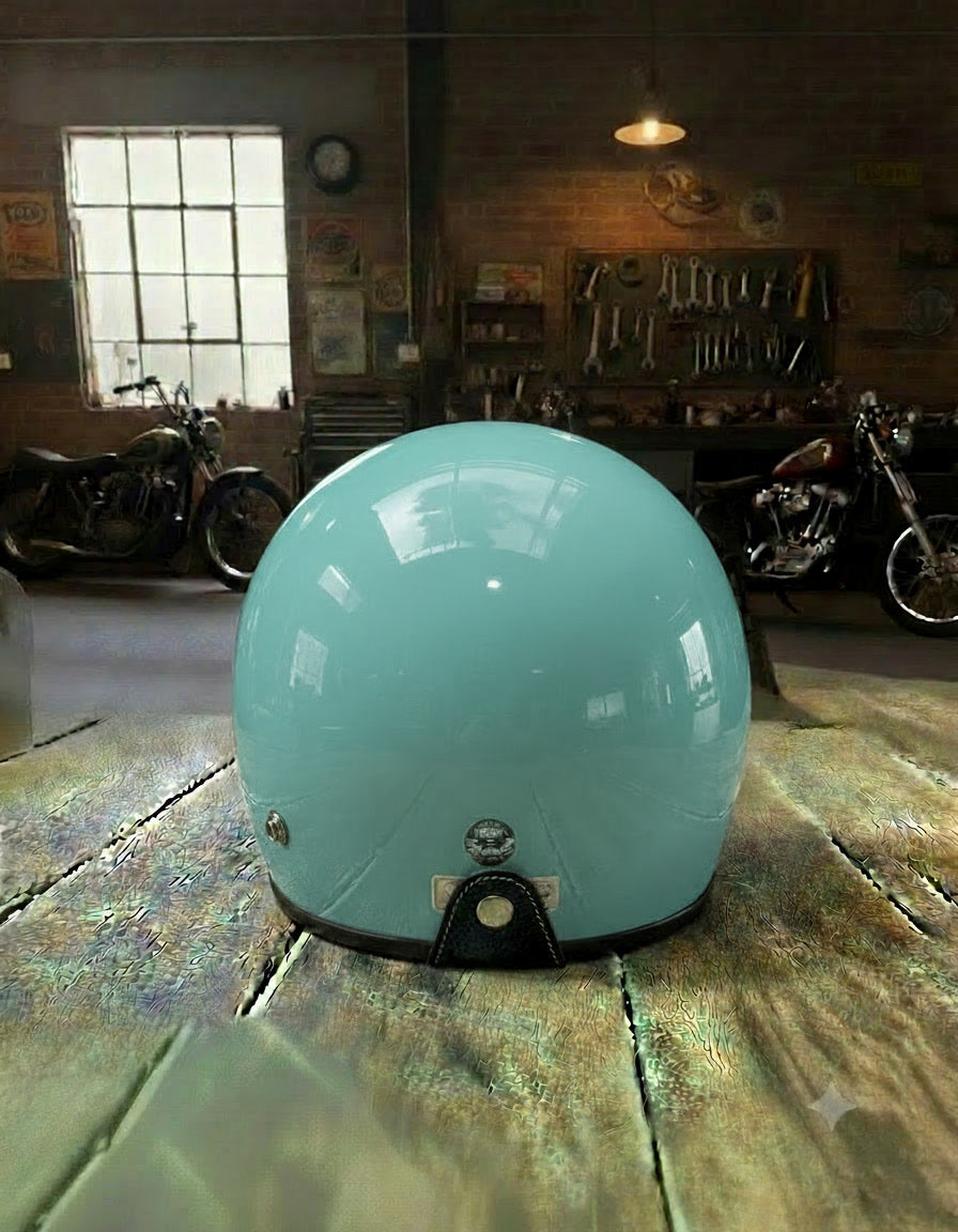 Retro 3/4 Helmet - Aqua