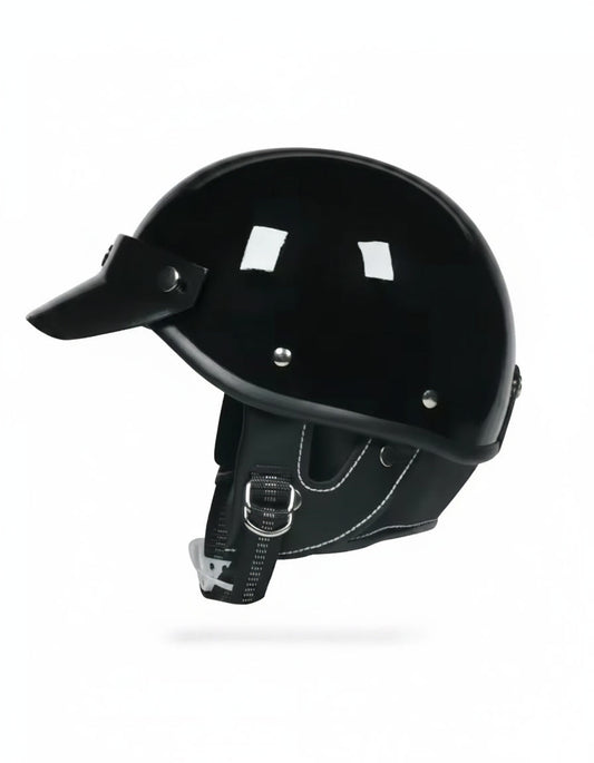 Retro Half Helmet - Black