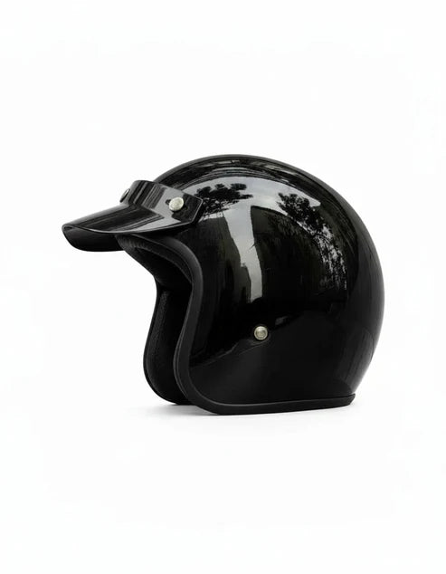 Retro 3/4 Helmet - Black