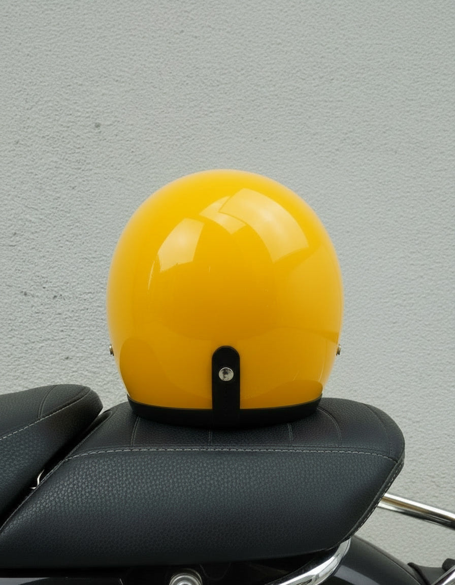 Retro 3/4 Helmet - Yellow