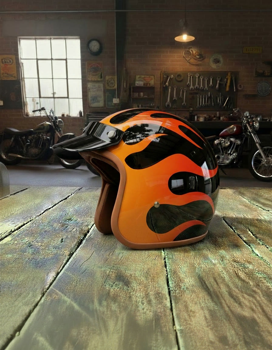 Retro 3/4 Helmet – Hellfire