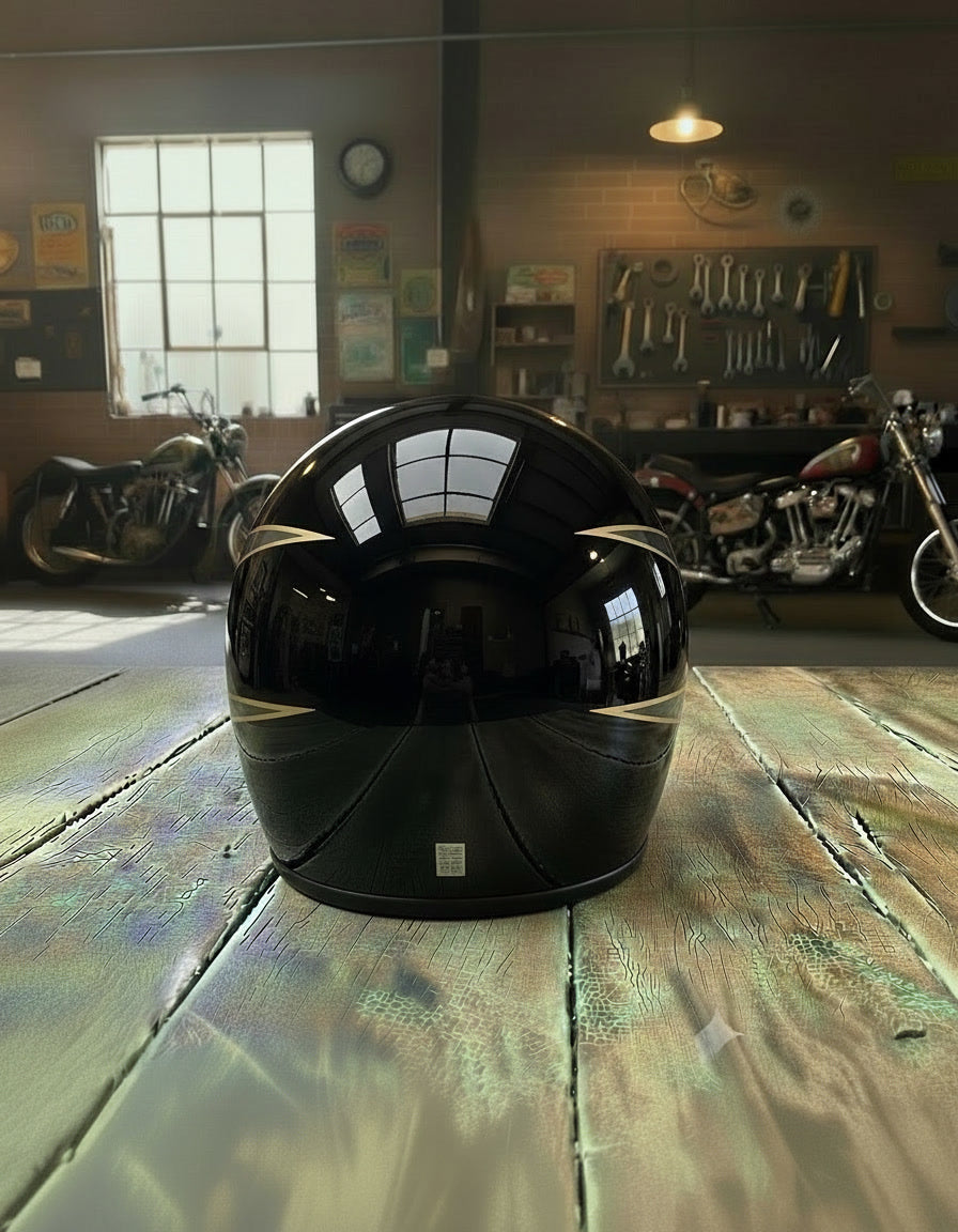 Retro 3/4 Helmet - Flat Black