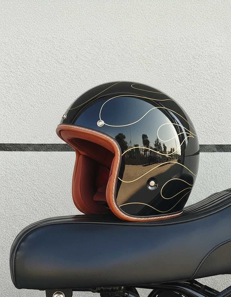Retro 3/4 Helmet - Midnight
