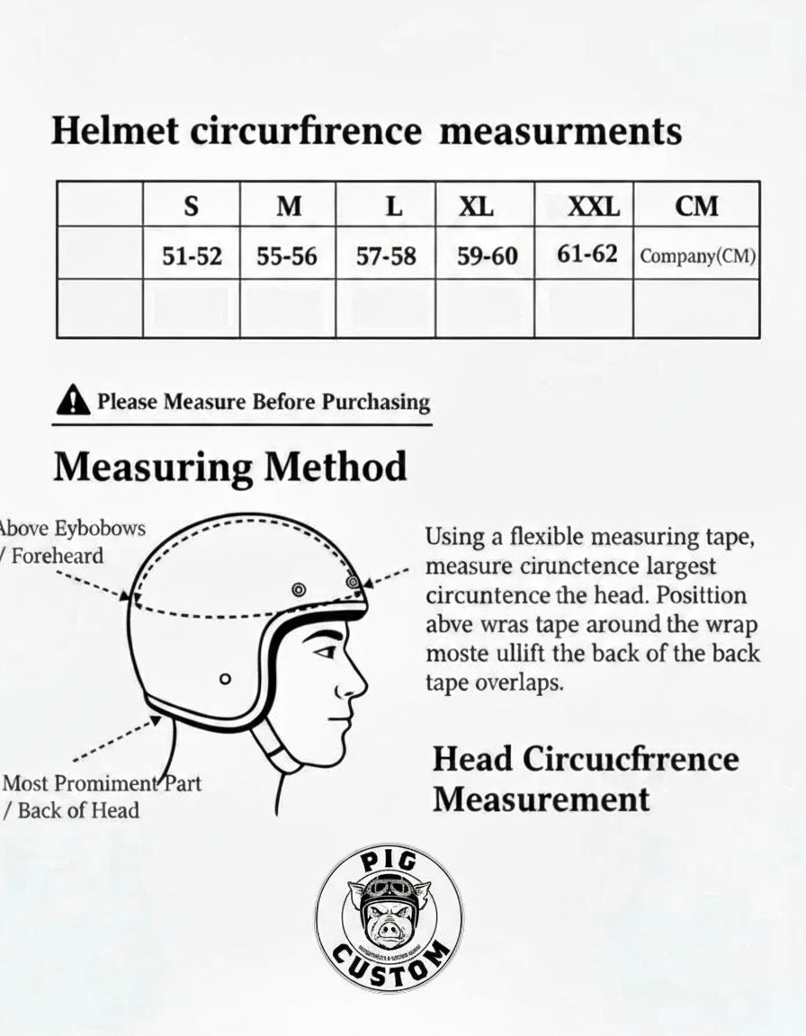 Retro 3/4 Helmet - Ghost