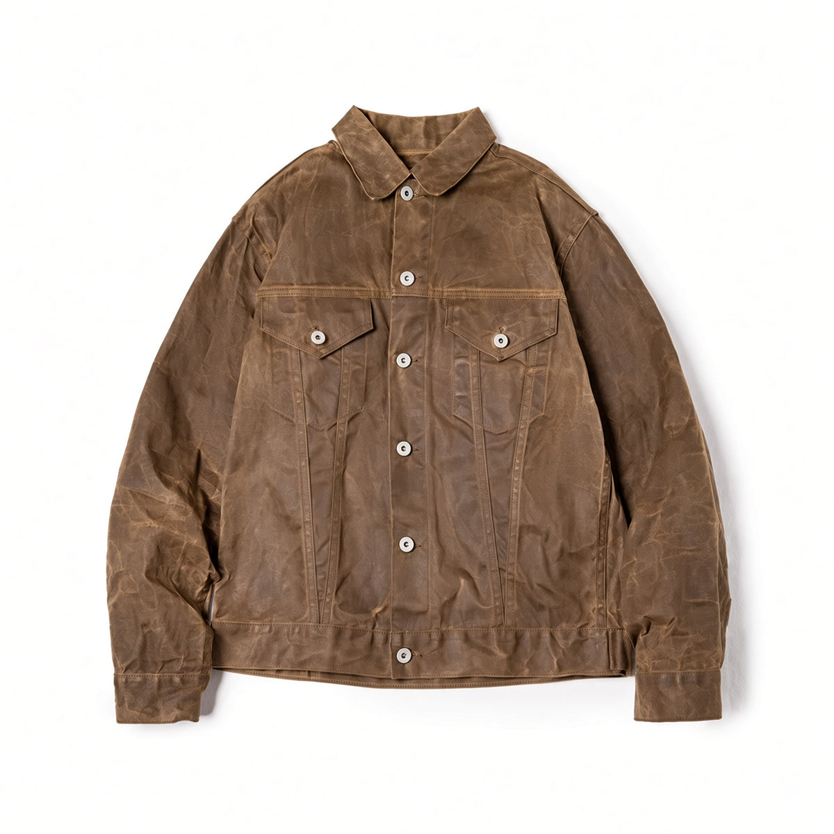 Vintage Heavyweight Oil Waxed Canvas Hunting Jacket Men