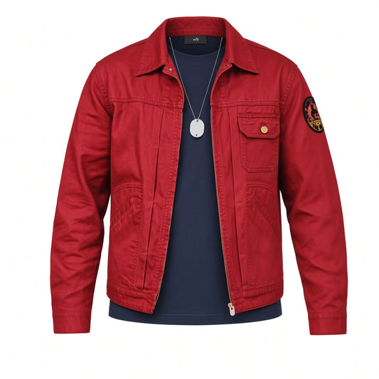 Vintage Heavy-Duty 12MJZ Embroidered Canvas Jacket Men